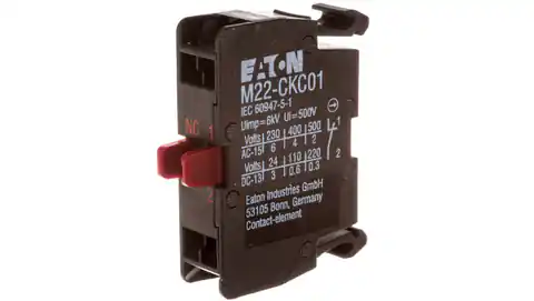 ⁨Auxiliary contact 1R floor mounting M22-CKC01 216387⁩ at Wasserman.eu