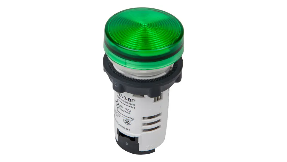 ⁨Lampka sygnalizacyjna 22mm zielona 24V AC/DC LED XB7EV03BP⁩ w sklepie Wasserman.eu