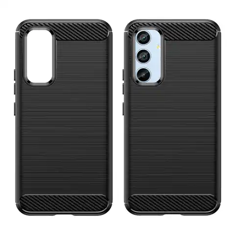 ⁨Carbon Case etui do Samsung Galaxy A54 5G elastyczny silikonowy karbonowy pokrowiec czarne⁩ w sklepie Wasserman.eu