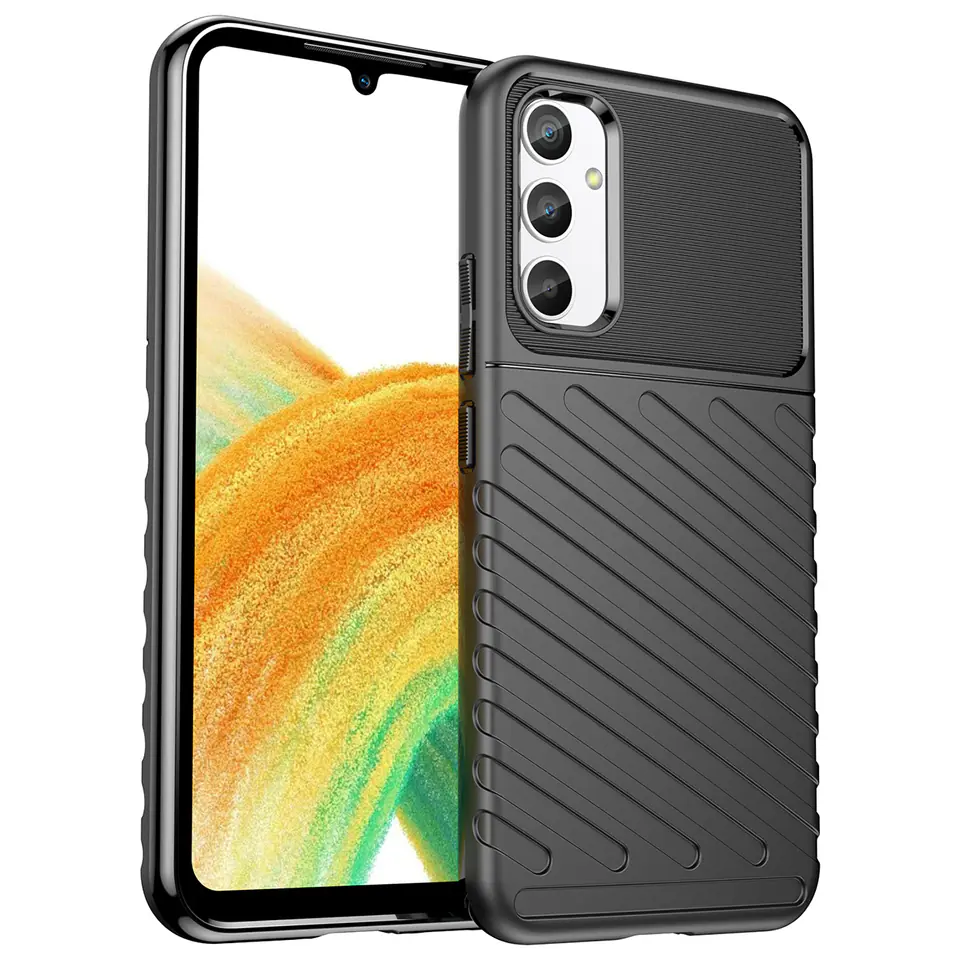 ⁨Thunder Case etui do Samsung Galaxy A34 5G silikonowy pancerny pokrowiec czarne⁩ w sklepie Wasserman.eu