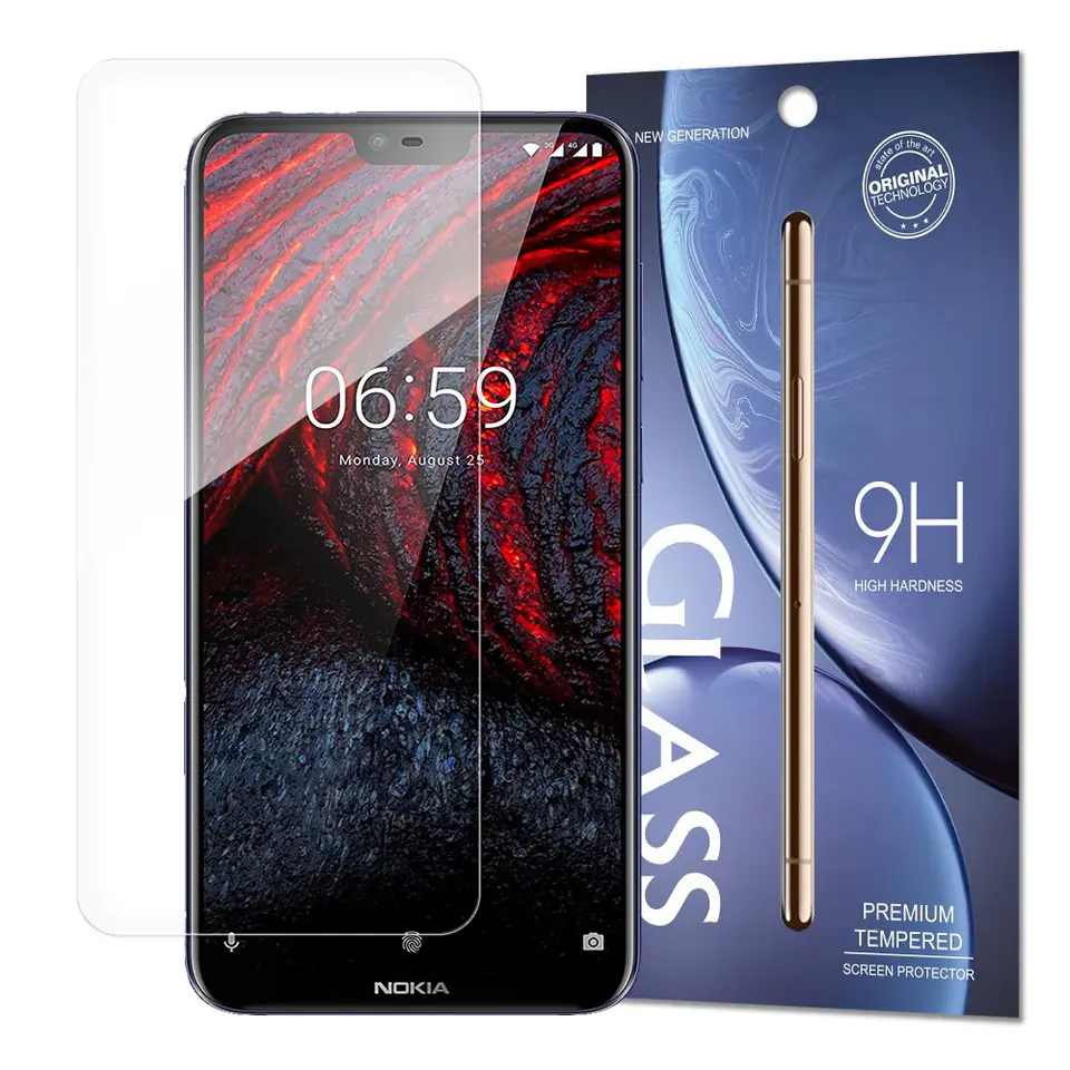 ⁨Tempered Glass szkło hartowane 9H Nokia 6.1 Plus / Nokia X6 2018 (opakowanie – koperta)⁩ w sklepie Wasserman.eu