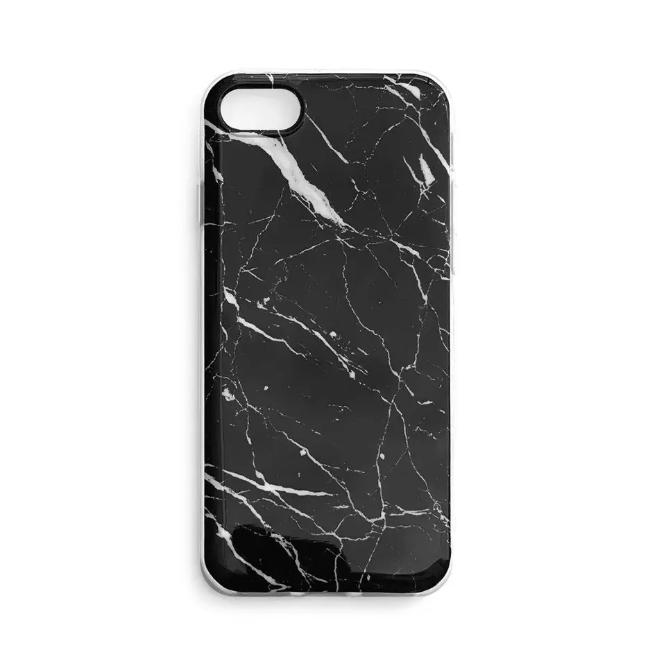 ⁨Wozinsky Marble żelowe etui pokrowiec marmur Samsung Galaxy S21+ 5G (S21 Plus 5G) czarny⁩ w sklepie Wasserman.eu