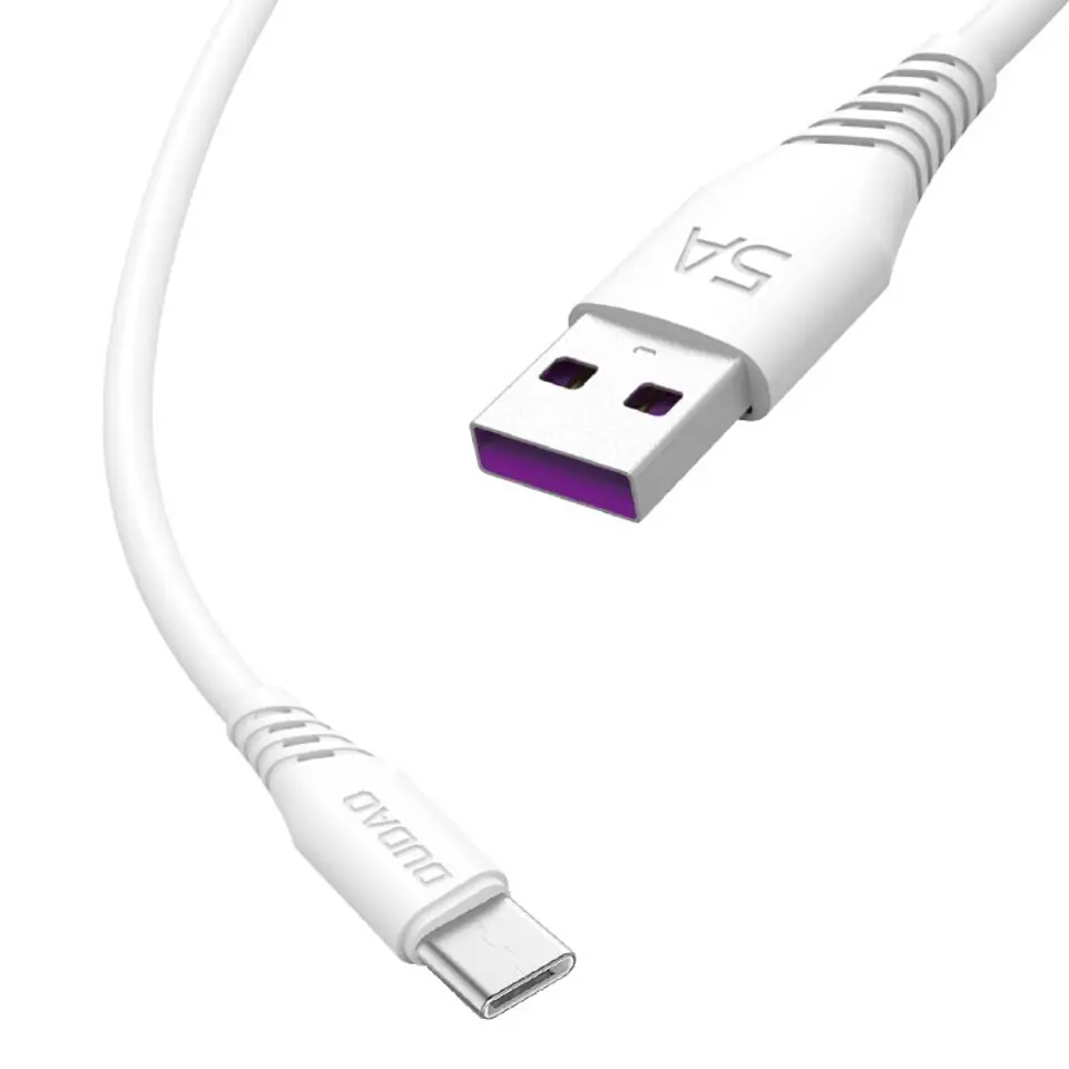 ⁨Dudao przewód kabel USB / USB Typ C 5A 2m biały (L2T 2m white)⁩ w sklepie Wasserman.eu