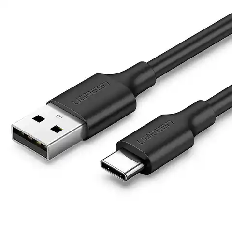 ⁨Ugreen kabel przewód USB - USB Typ C 2 A 0,5m czarny (60115)⁩ w sklepie Wasserman.eu