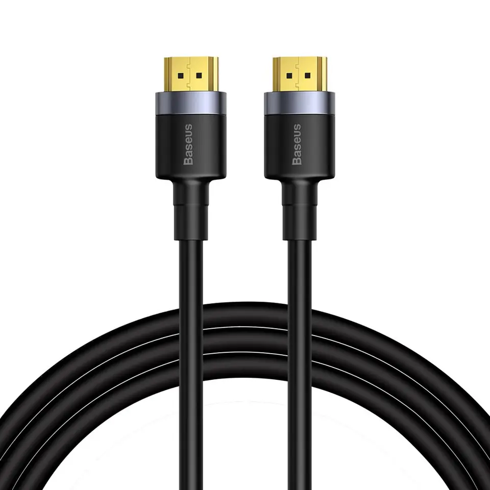 ⁨Baseus Cafule kabel przewód HDMI 2.0 4K 60 Hz 3D 18 Gbps 3 m czarny (CADKLF-G01)⁩ w sklepie Wasserman.eu