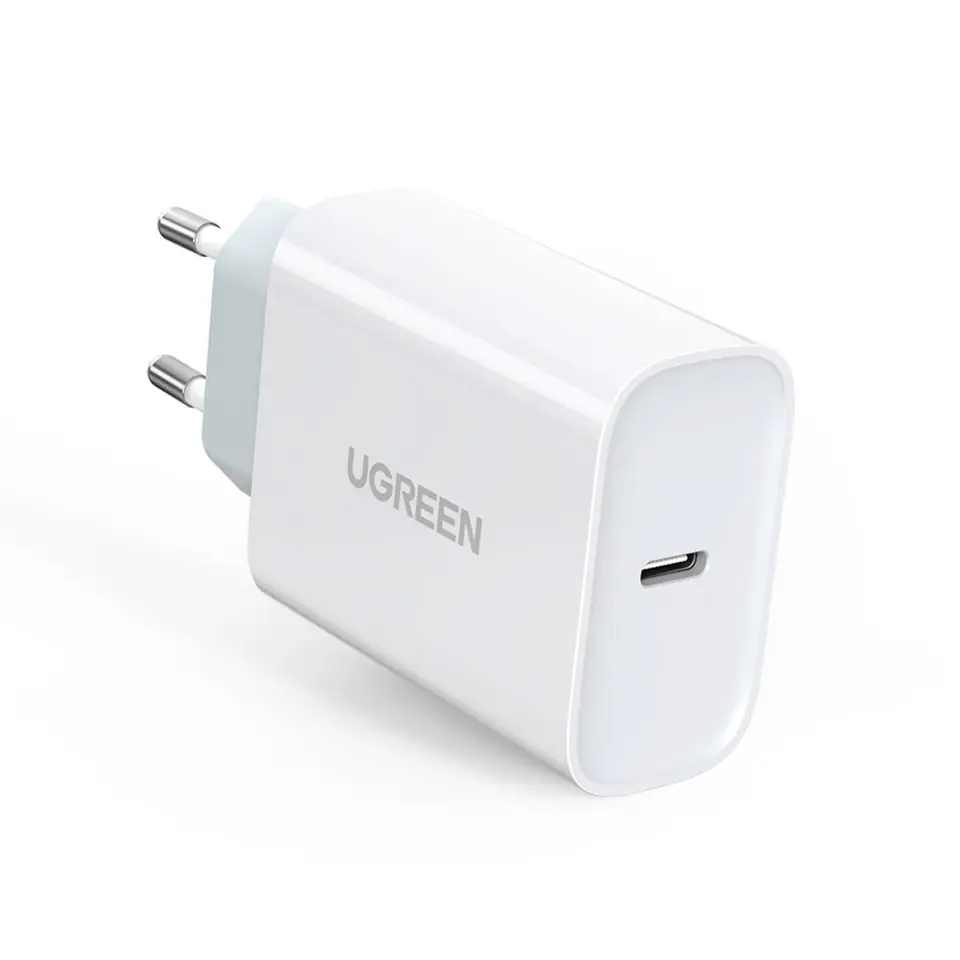 ⁨Ugreen szybka ładowarka sieciowa USB Typ C Power Delivery 30 W Quick Charge 4.0 biały (70161)⁩ w sklepie Wasserman.eu