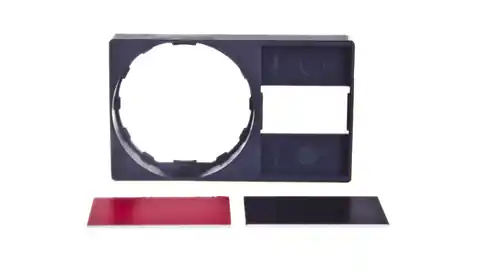 ⁨Szyld opisowy 30x50mm z etykietą czarny/czerwony 22mm czarny prostokątny ZBY6H101⁩ w sklepie Wasserman.eu