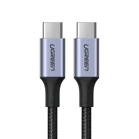 ⁨Ugreen kabel przewód USB Typ C - USB Typ C 5 A 100 W Power Delivery Quick Charge 3.0 FCP 480 Mbps 1 m szary (70427 US316)⁩ w sklepie Wasserman.eu