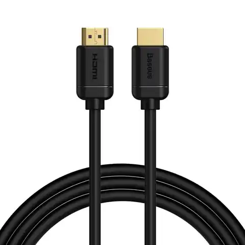 ⁨Baseus kabel przewód HDMI 2.0 4K 60 Hz 3D HDR 18 Gbps 2 m czarny (CAKGQ-B01)⁩ w sklepie Wasserman.eu