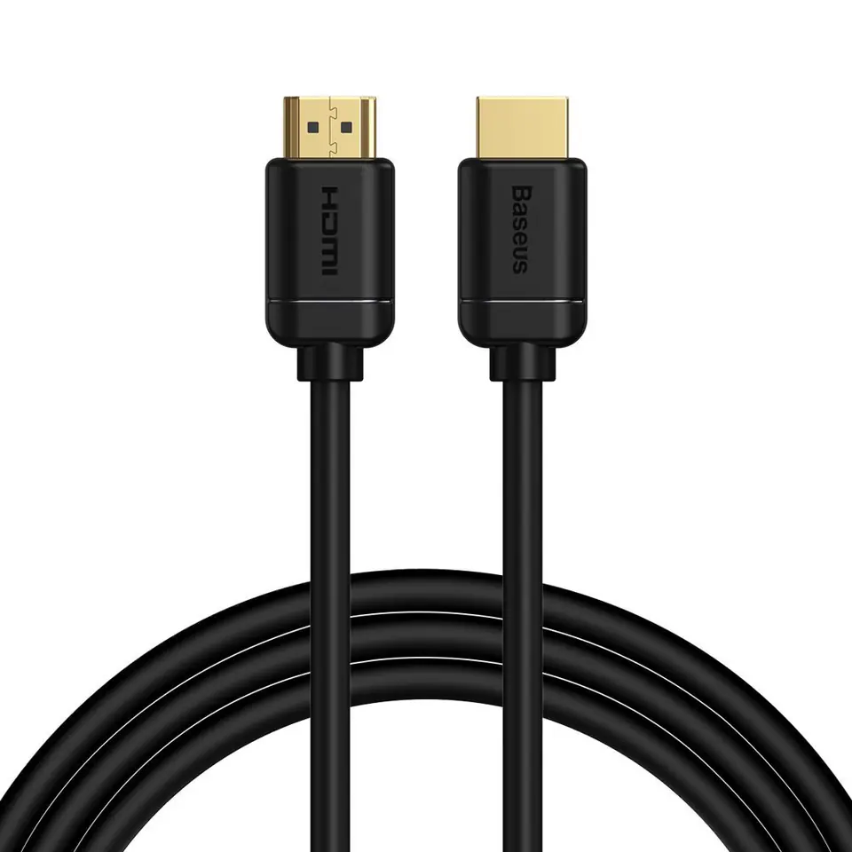 ⁨Baseus HDMI 2.0 cable, 4K 60Hz, 3D, HDR, 18Gbps, 2m (black)⁩ at Wasserman.eu