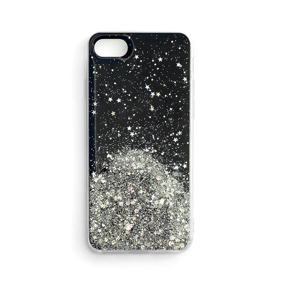 ⁨Wozinsky Star Glitter błyszczące etui pokrowiec z brokatem Samsung Galaxy S21+ 5G (S21 Plus 5G) czarny⁩ w sklepie Wasserman.eu