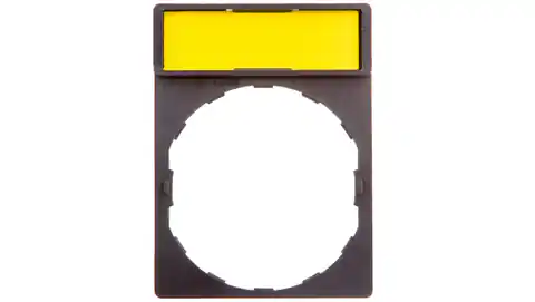 ⁨Szyld opisowy 30x40mm z etykietą biały/żółty 22mm czarny prostokątny ZBY4101⁩ w sklepie Wasserman.eu