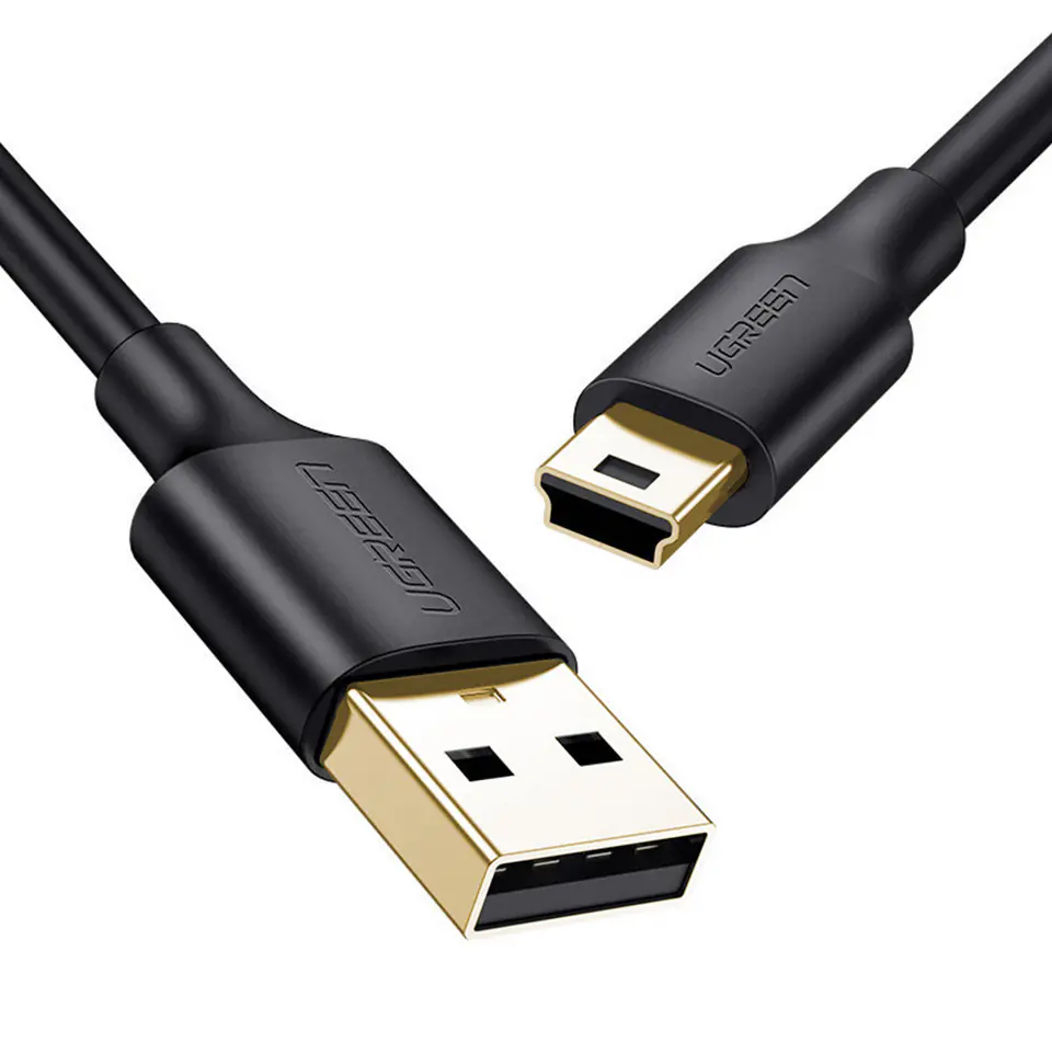 ⁨Kabel przewód przejściówka USB - miniUSB 480 Mbps 2m czarny⁩ w sklepie Wasserman.eu