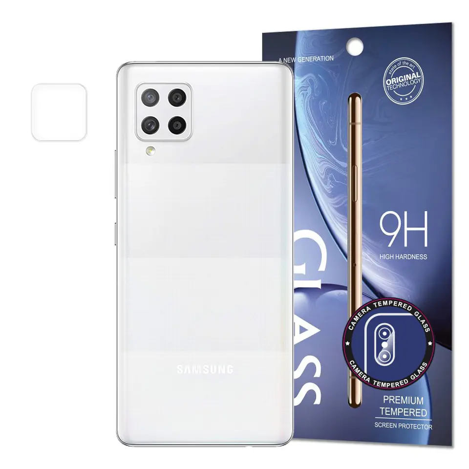 ⁨Camera Tempered Glass szkło hartowane 9H na aparat kamerę Samsung Galaxy A42 5G (opakowanie – koperta)⁩ w sklepie Wasserman.eu