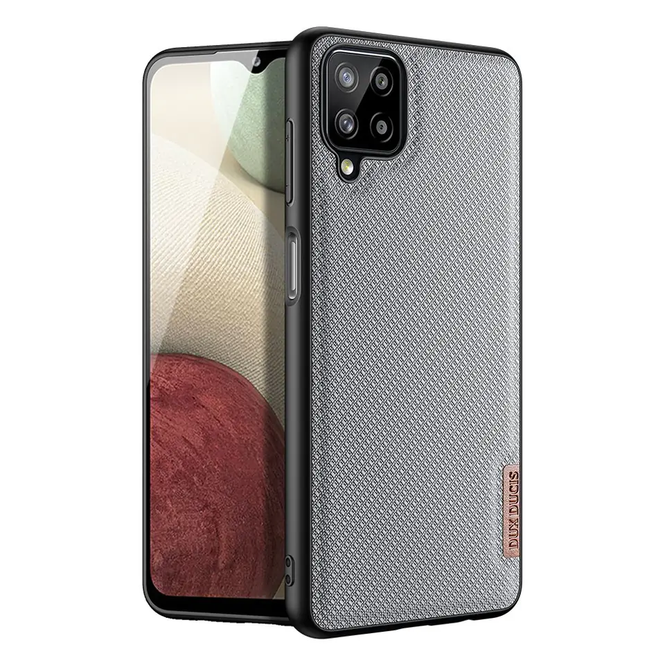 ⁨Dux Ducis Fino etui pokrowiec pokryty nylonowym materiałem Samsung Galaxy A12 / Galaxy M12 szary⁩ w sklepie Wasserman.eu