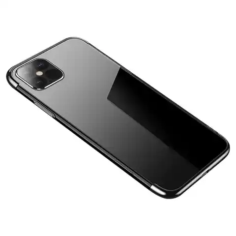 ⁨Clear Color case żelowy pokrowiec etui z metaliczną ramką Samsung Galaxy A52s 5G / A52 5G / A52 4G czarny⁩ w sklepie Wasserman.eu