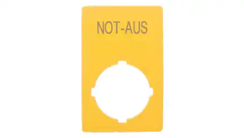 ⁨Tabliczka opisowa żółta okrągła NOT-AUS M22-XZK-D99 216471⁩ w sklepie Wasserman.eu