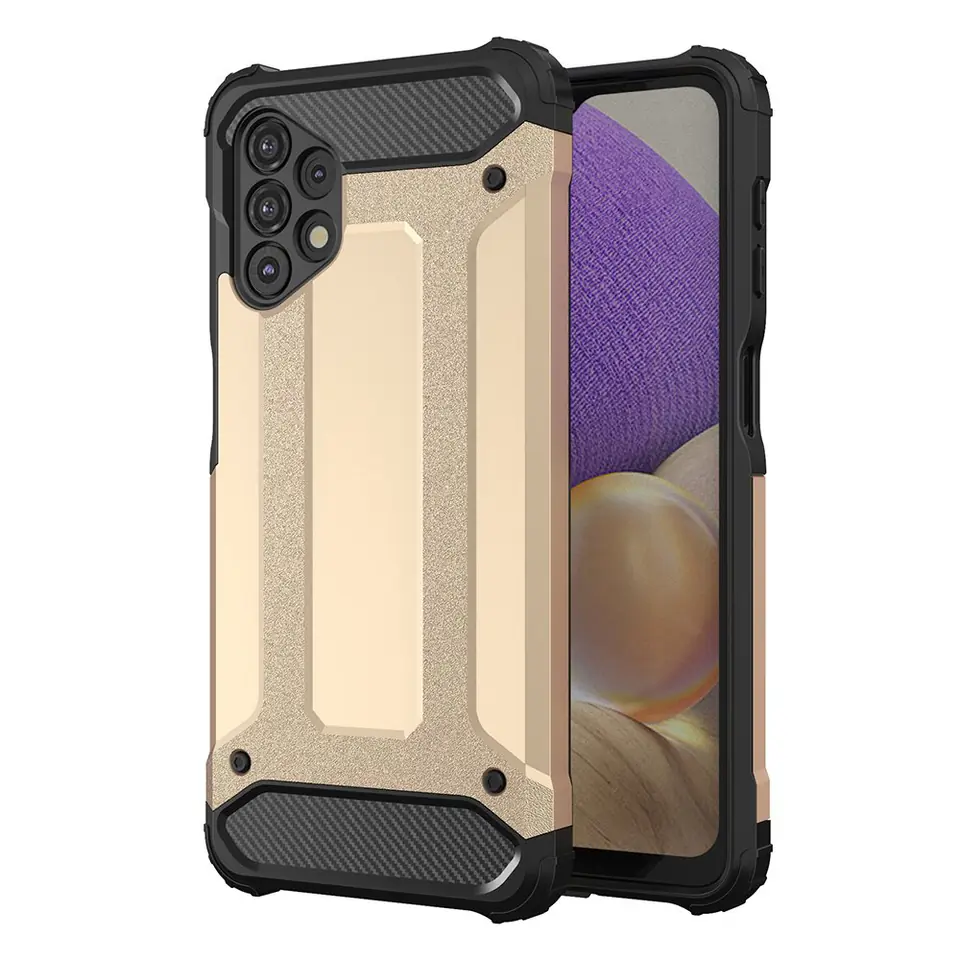 ⁨Hybrid Armor pancerne hybrydowe etui pokrowiec Samsung Galaxy A32 5G złoty⁩ w sklepie Wasserman.eu