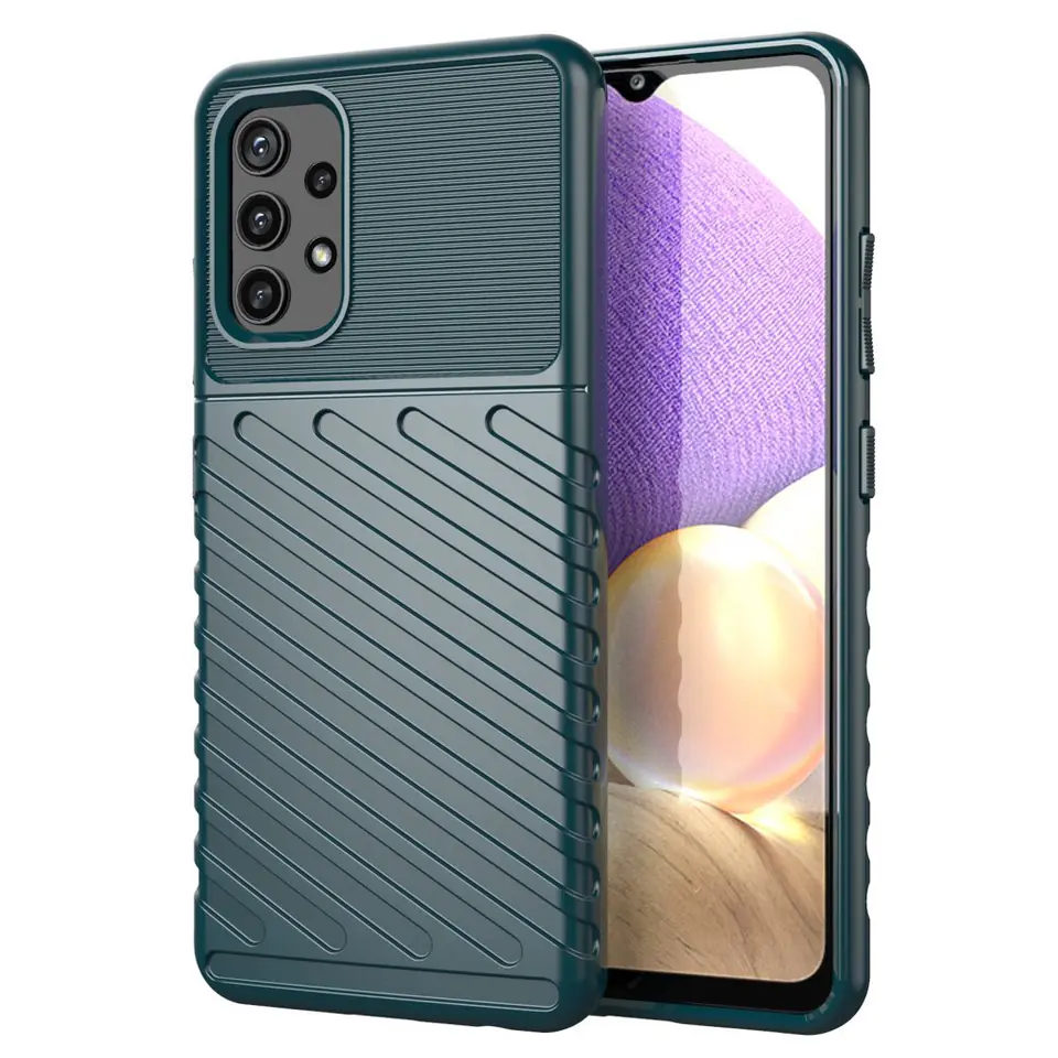 ⁨Thunder Case elastyczne pancerne etui pokrowiec Samsung Galaxy A72 4G zielony⁩ w sklepie Wasserman.eu