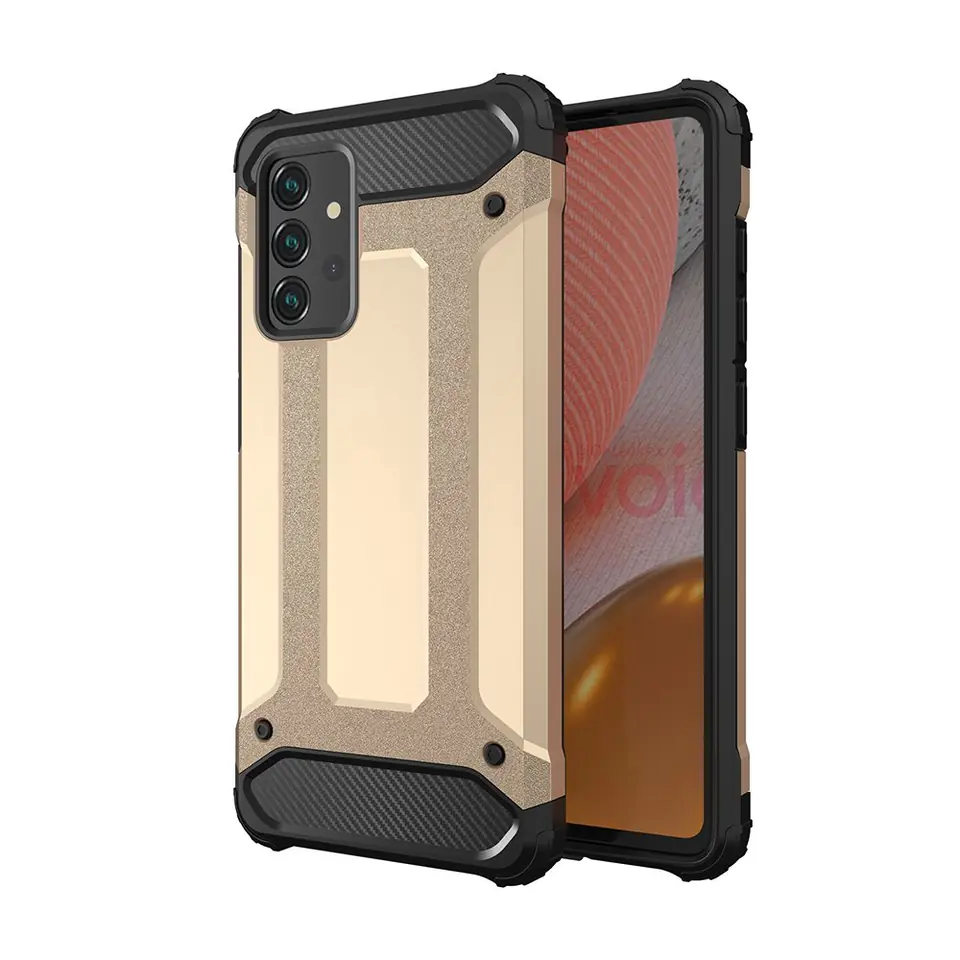 ⁨Hybrid Armor pancerne hybrydowe etui pokrowiec Samsung Galaxy A72 4G złoty⁩ w sklepie Wasserman.eu