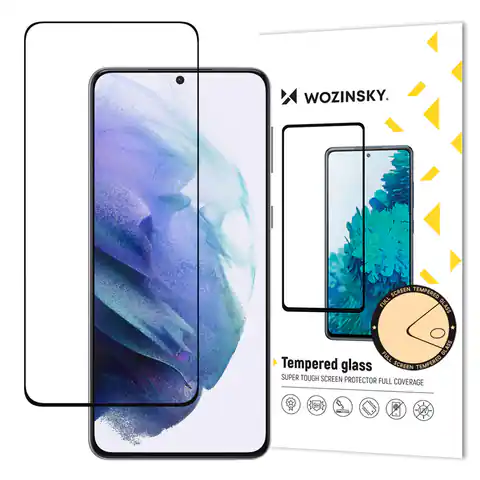 ⁨Wozinsky super wytrzymałe szkło hartowane Full Glue na cały ekran z ramką Case Friendly Samsung Galaxy S21 5G czarny⁩ w sklepie Wasserman.eu