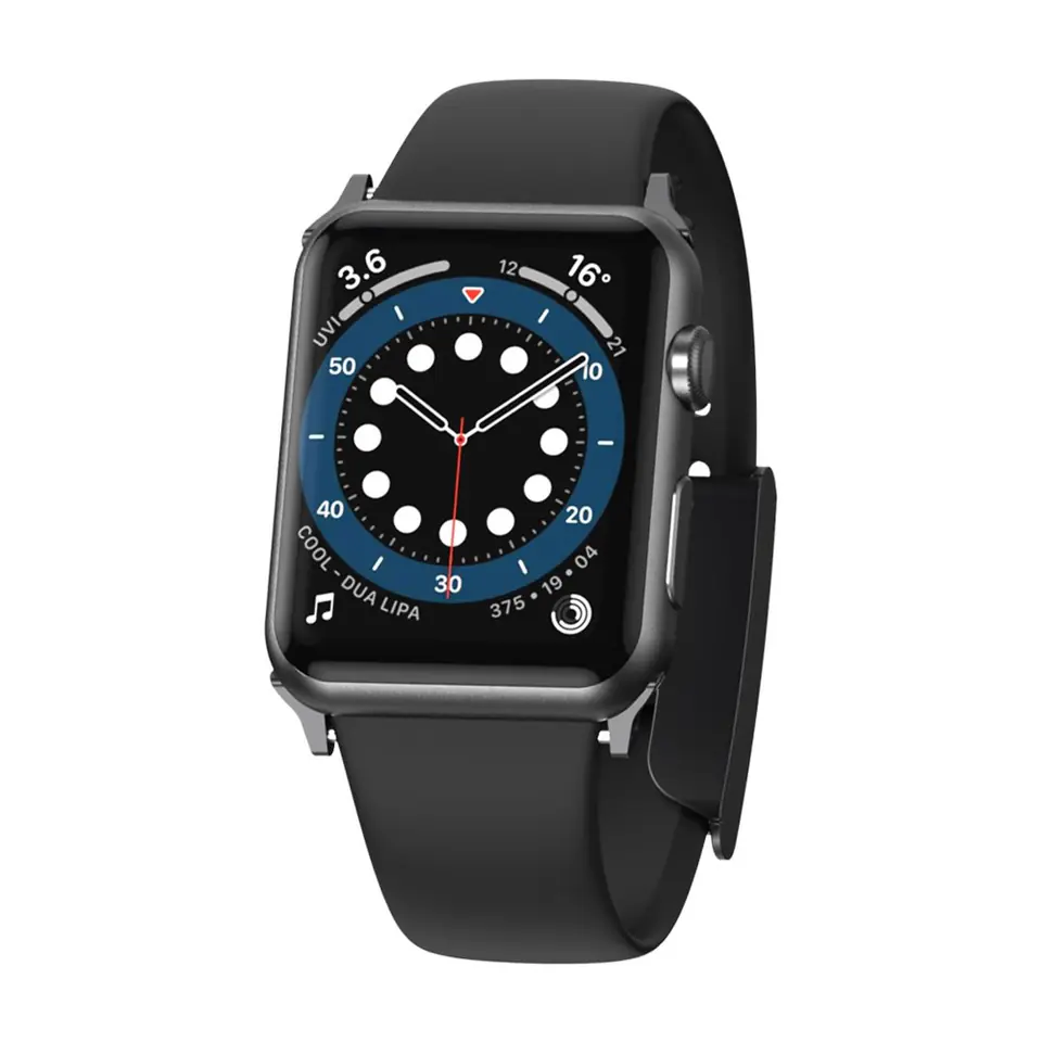 ⁨Baseus Slip-Thru pasek opaska bransoleta do Apple Watch 3/4/5/6/SE 38mm/40mm czarny (LBWSE-01)⁩ w sklepie Wasserman.eu