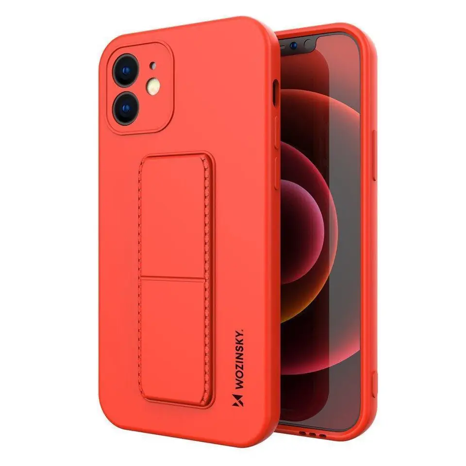 ⁨Wozinsky Kickstand Case silikonowe etui z podstawką iPhone XS Max czerwone⁩ w sklepie Wasserman.eu