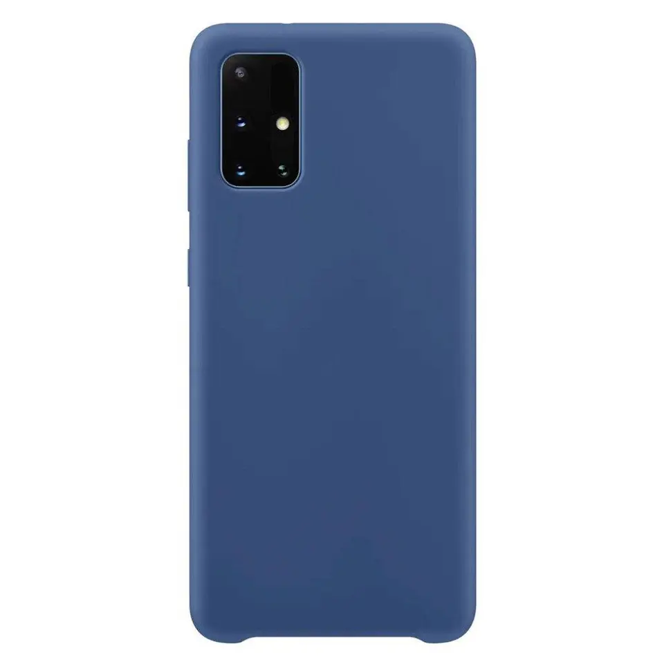 ⁨Silicone Case elastyczne silikonowe etui pokrowiec Samsung Galaxy A72 4G ciemnoniebieski⁩ w sklepie Wasserman.eu