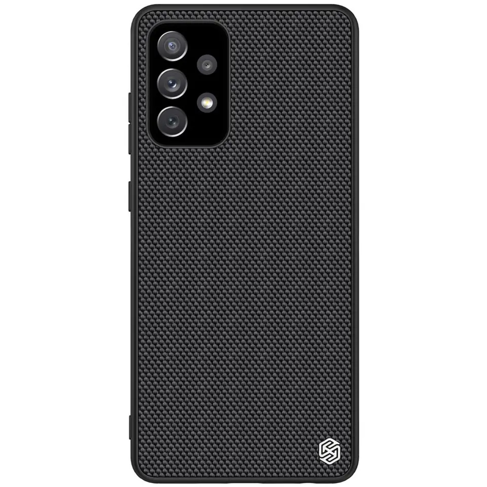 ⁨Nillkin Textured Case wytrzymałe wzmocnione etui z żelową ramką i nylonem na tyle Samsung Galaxy A72 4G czarny⁩ w sklepie Wasserman.eu