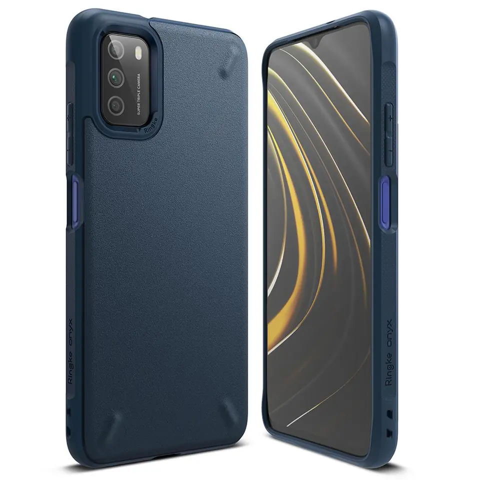 ⁨Ringke Onyx wytrzymałe etui pokrowiec Xiaomi Poco M3 granatowy (OXXI0002)⁩ w sklepie Wasserman.eu