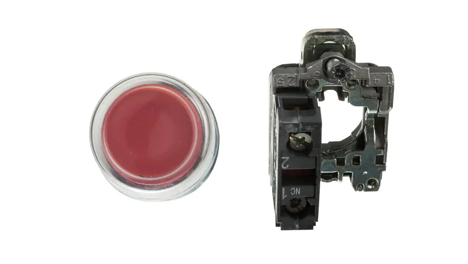 ⁨Przycisk sterowniczy 22mm czerwony z samopowrotem 1R XB4BP42⁩ w sklepie Wasserman.eu