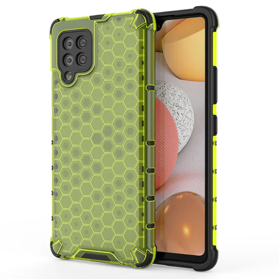 ⁨Honeycomb etui pancerny pokrowiec z żelową ramką Samsung Galaxy A42 5G zielony⁩ w sklepie Wasserman.eu