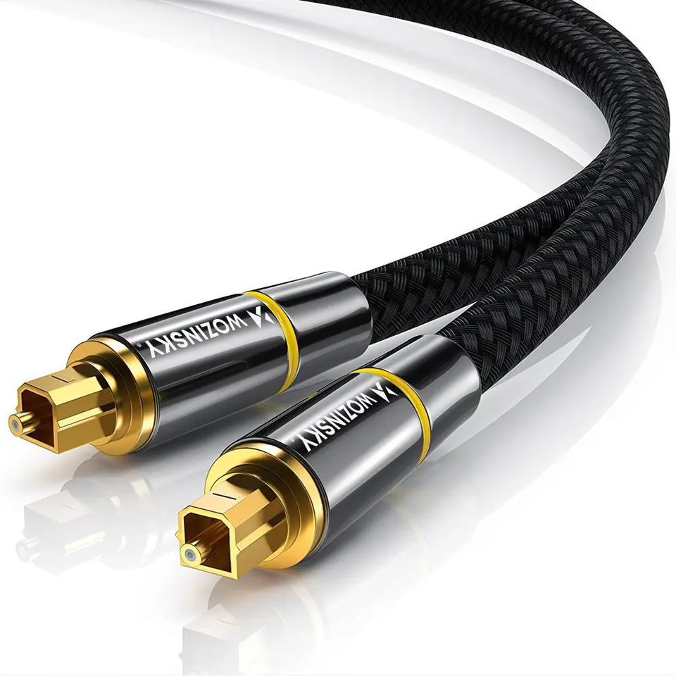 ⁨Wozinsky optyczny kabel przewód audio cyfrowy światłowód Toslink SPDIF 3m czarny (WOPT-30)⁩ w sklepie Wasserman.eu