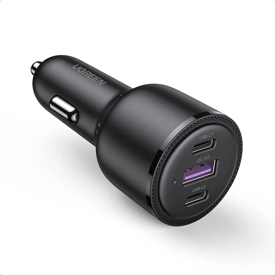 ⁨Car charger UGREEN CD239, USB, 2x USB-C, PD, 69W (black)⁩ at Wasserman.eu