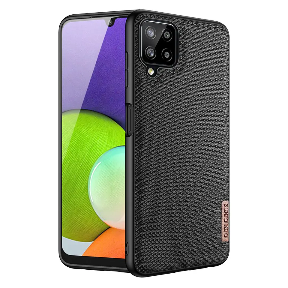 ⁨Dux Ducis Fino etui pokrowiec pokryty nylonowym materiałem Samsung Galaxy A22 4G czarny⁩ w sklepie Wasserman.eu