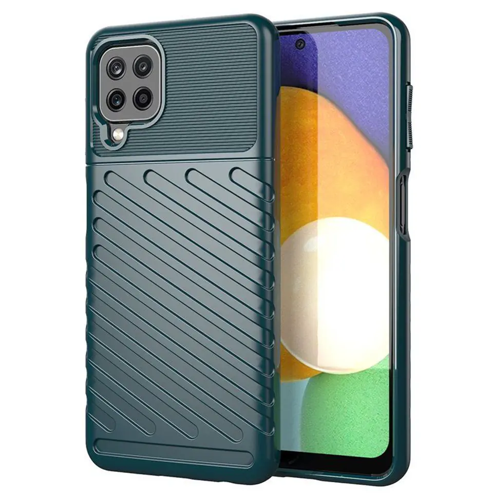 ⁨Thunder Case elastyczne pancerne etui pokrowiec Samsung Galaxy A22 4G zielony⁩ w sklepie Wasserman.eu