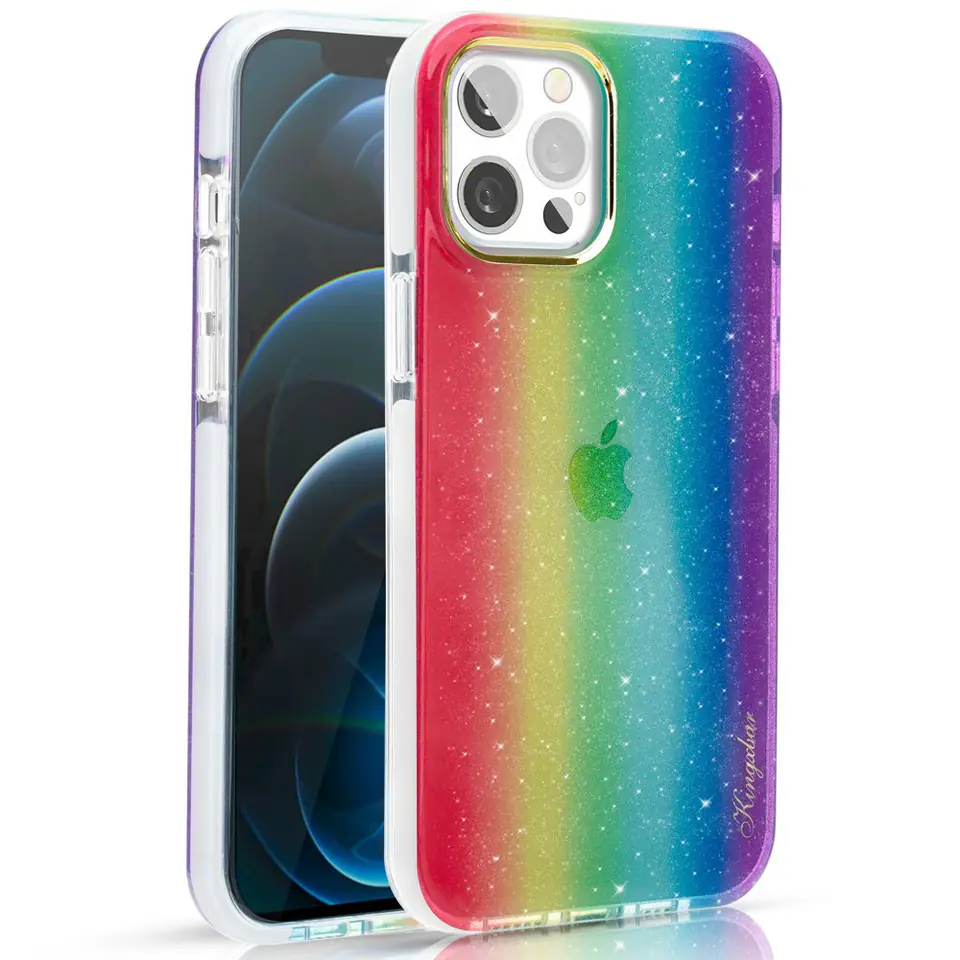 Kingxbar Ombre etui pokrowiec iPhone 12 Pro Max wielokolorowy w sklepie Wasserman.eu