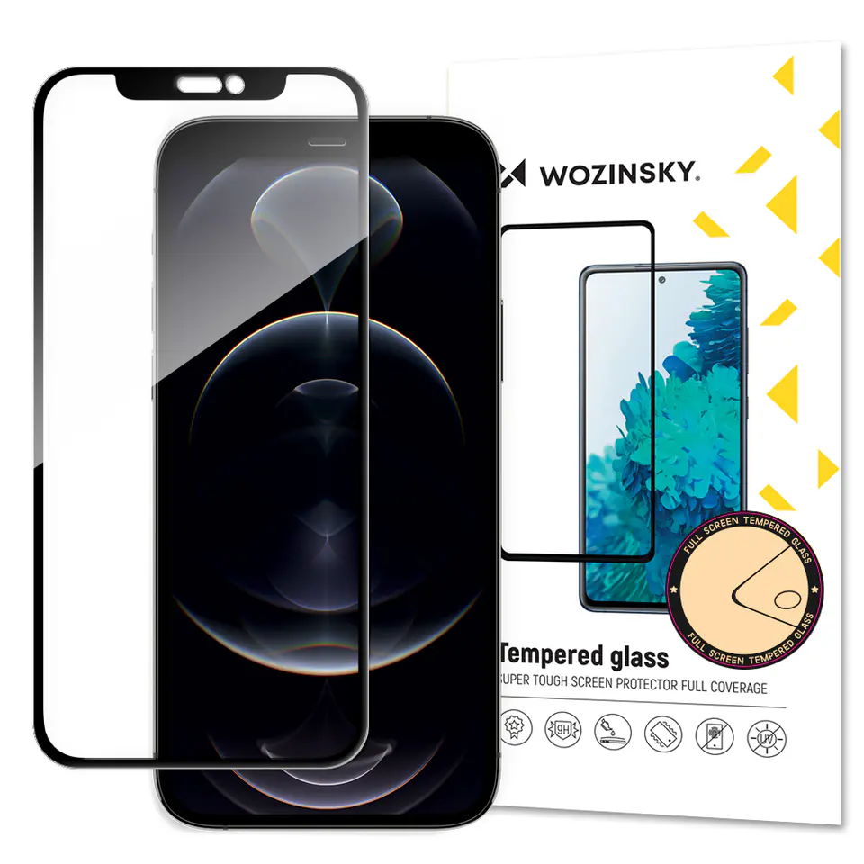 ⁨Wozinsky super wytrzymałe szkło hartowane Full Glue na cały ekran z ramką Case Friendly iPhone 14 Plus / 13 Pro Max czarny⁩ w sklepie Wasserman.eu