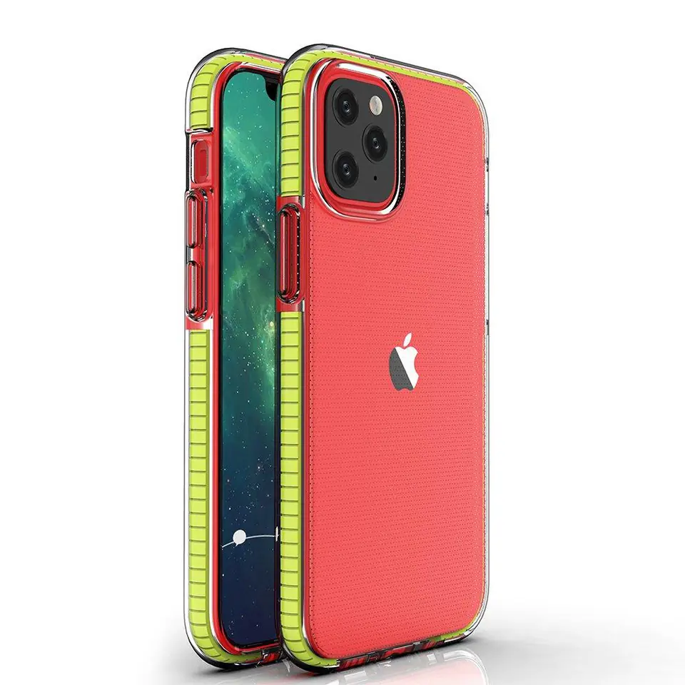 ⁨Spring Case pokrowiec żelowe etui z kolorową ramką do iPhone 13 mini żółty⁩ w sklepie Wasserman.eu