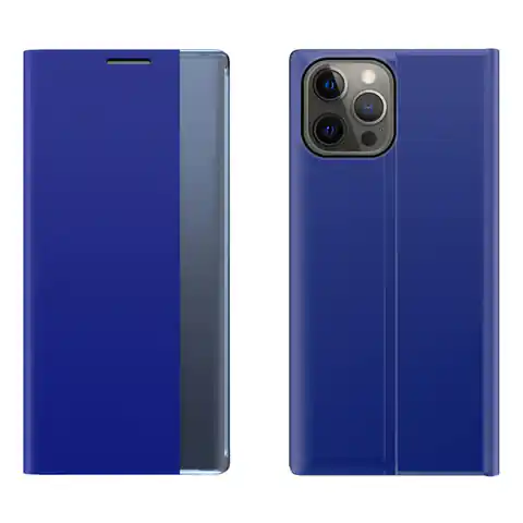 ⁨Sleep Case pokrowiec etui z klapką typu Smart Cover iPhone 13 Pro niebieski⁩ w sklepie Wasserman.eu