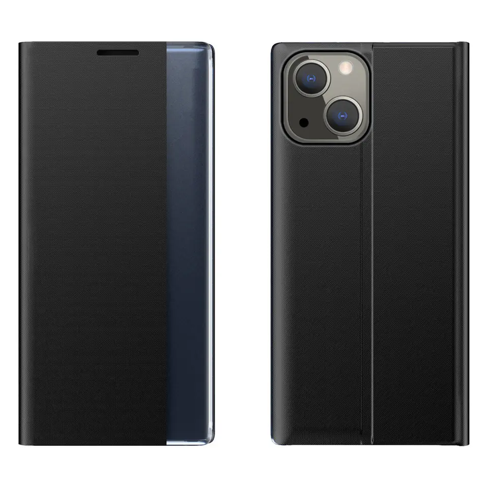 ⁨Sleep Case pokrowiec etui z klapką typu Smart Cover iPhone 13 mini czarny⁩ w sklepie Wasserman.eu