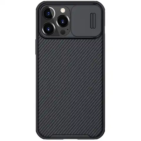 ⁨Nillkin CamShield Pro Magnetic Case pancerne etui pokrowiec osłona na aparat kamerę iPhone 13 Pro Max czarny (kompatybilne z MagSafe)⁩ w sklepie Wasserman.eu