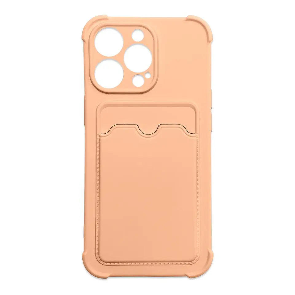 ⁨Card Armor Case etui pokrowiec do iPhone 11 Pro portfel na kartę silikonowe pancerne etui Air Bag różowy⁩ w sklepie Wasserman.eu