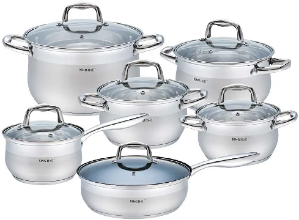 12 PIECE SET OF POTS KINGHOFF KH-1423 at Wasserman.eu