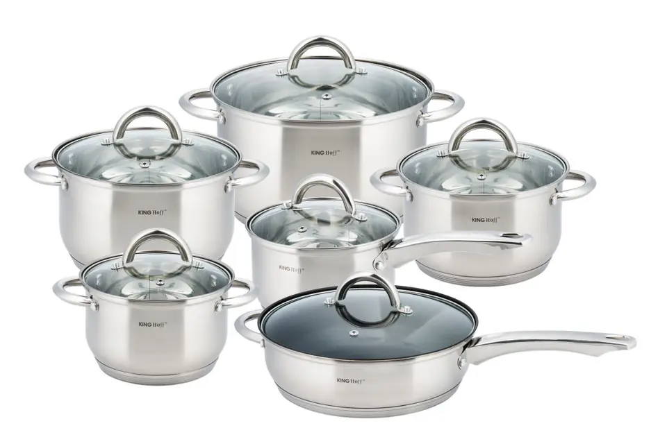 ⁨12 PIECE SET OF POTS KINGHOFF KH-4450⁩ at Wasserman.eu