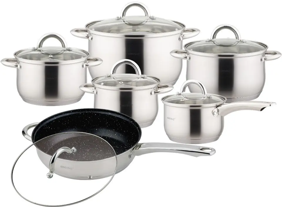 ⁨12 PIECE SET OF POTS KINGHOFF KH-4457⁩ at Wasserman.eu