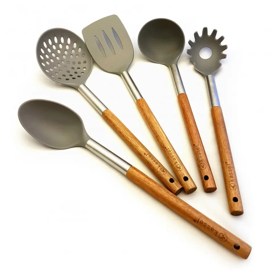 ⁨5 Piece Set of Acacia Kitchen Utensils Kassel 93571⁩ at Wasserman.eu