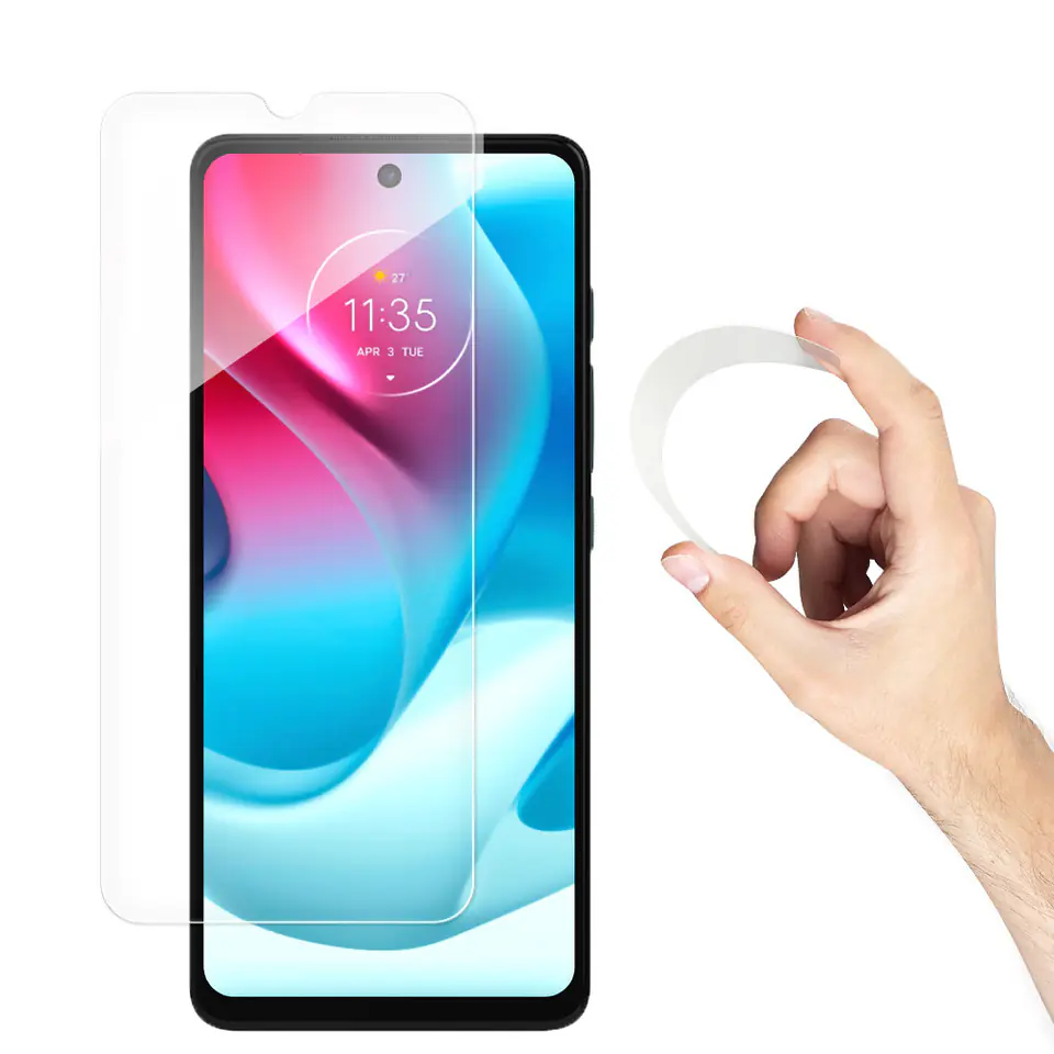 ⁨Nano Flexi hybrydowa elastyczna folia szklana szkło hartowane Moto G60s⁩ w sklepie Wasserman.eu