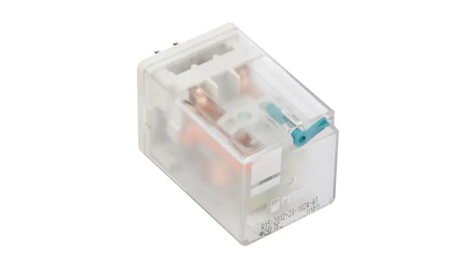 ⁨Industrierelais 2P 10A 24V DC AgNi R15-2012-23-1024-WT 802882⁩ im Wasserman.eu