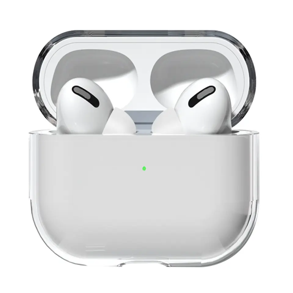 ⁨Etui do AirPods 3 sztywny mocny pokrowiec na słuchawki przezroczysty (case A)⁩ w sklepie Wasserman.eu